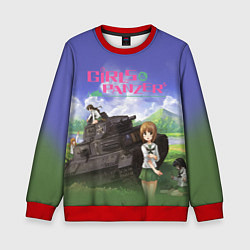Свитшот детский Девушки и танки Girls und Panzer Z, цвет: 3D-красный
