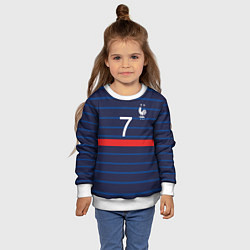 Свитшот детский Гризман футболист Франция, цвет: 3D-белый — фото 2