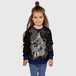 Свитшот детский Я - ниндзя, цвет: 3D-синий — фото 2