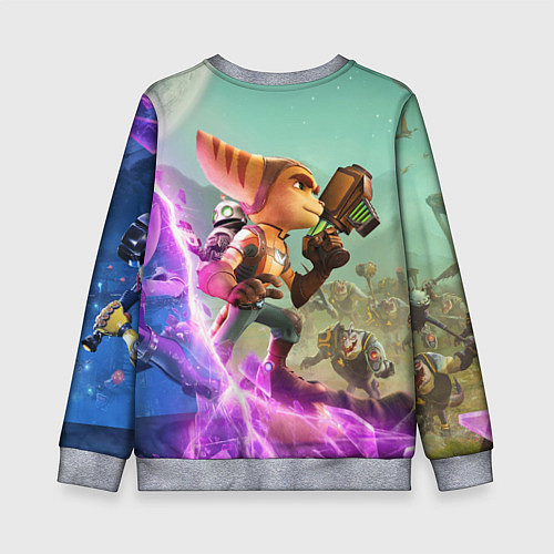 Детский свитшот Ratchet & Clank: Rift Apart / 3D-Меланж – фото 2