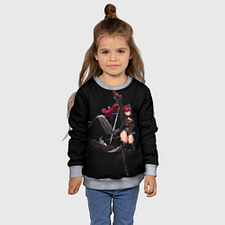 Свитшот детский Касуми, цвет: 3D-меланж — фото 2
