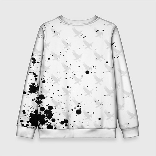 Детский свитшот Лозунг Карасуно ворон Haikyu!! / 3D-Белый – фото 2