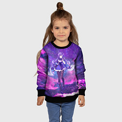 Свитшот детский Genshin Impact Кэ Цин, цвет: 3D-черный — фото 2