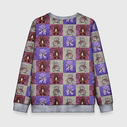 Детский свитшот Медведи на ковре / 3D-Меланж – фото 2