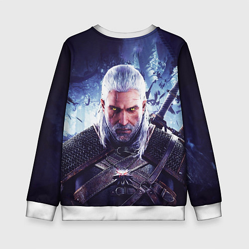 Детский свитшот THE WITCHER GERALT OF RIVIA / 3D-Белый – фото 2