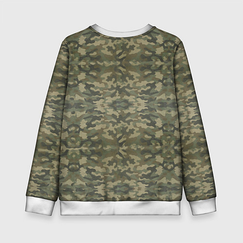 Детский свитшот Камуфляж ВДВ со значком / 3D-Белый – фото 2