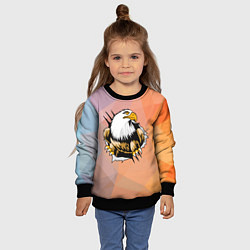 Свитшот детский Орел 3D, цвет: 3D-черный — фото 2
