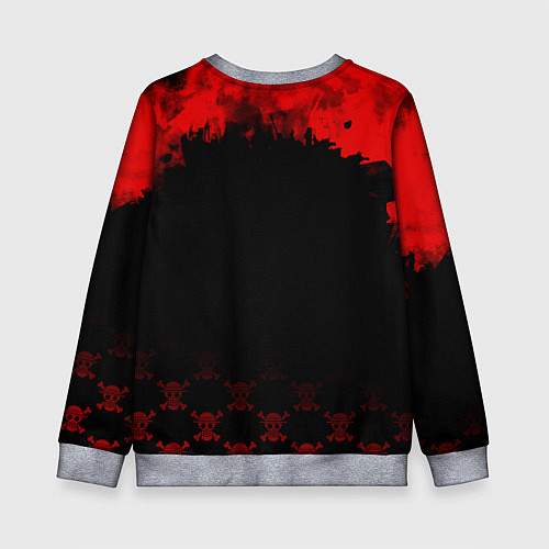 Детский свитшот Луффи One Piece Большой куш / 3D-Меланж – фото 2