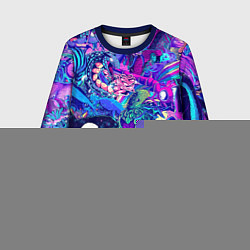 Свитшот детский Неоновые Звери, цвет: 3D-синий