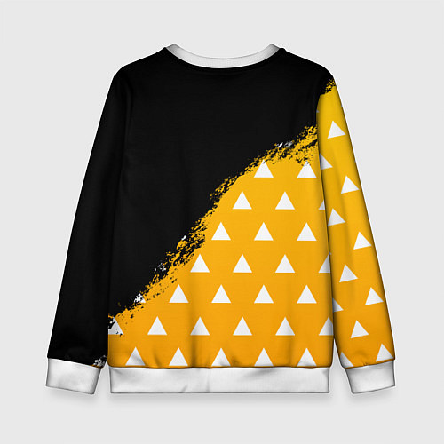 Детский свитшот КОСТЮМ ЗЕНИЦУ ZENITSU KNY / 3D-Белый – фото 2