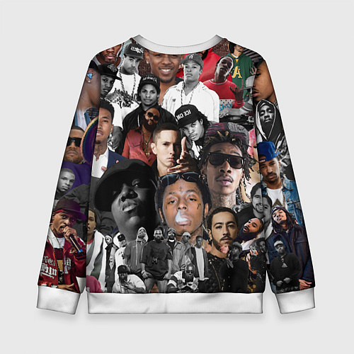 Детский свитшот Короли Рэпа KING RAP / 3D-Белый – фото 2