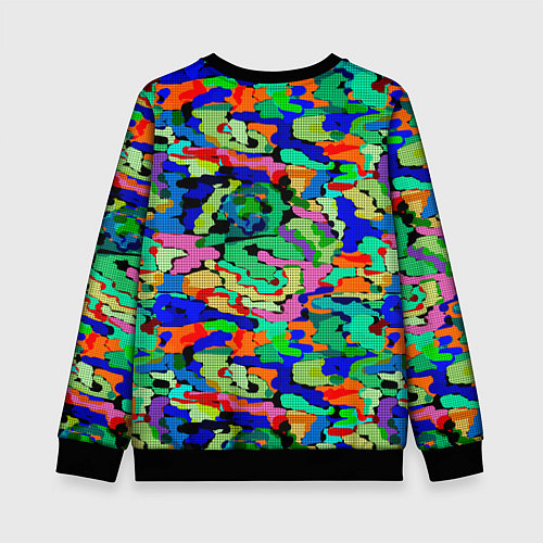 Детский свитшот Абстрактный милитари / 3D-Черный – фото 2