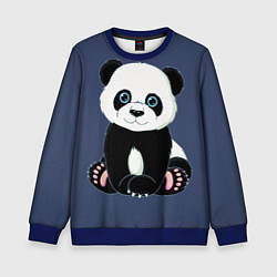 Свитшот детский Милая Панда Sweet Panda, цвет: 3D-синий