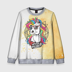 Детский свитшот Hipster unicorn