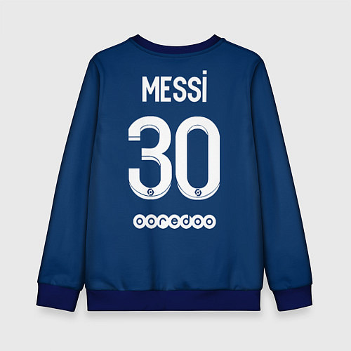 Детский свитшот Месси форма ПСЖ 20212022 / 3D-Синий – фото 2