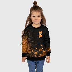 Свитшот детский Foxy - Paint, цвет: 3D-черный — фото 2
