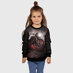 Свитшот детский СУПЕРБАЙК, цвет: 3D-черный — фото 2