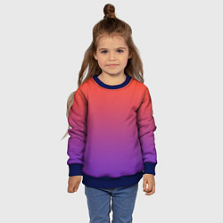 Свитшот детский Оранжевый и Фиолетовый, цвет: 3D-синий — фото 2