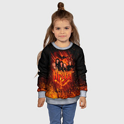 Свитшот детский Ария в огне, цвет: 3D-меланж — фото 2