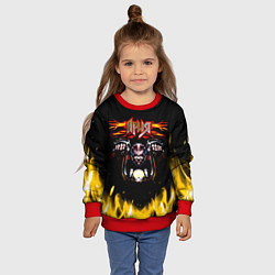 Свитшот детский Ария - Герой асфальта, цвет: 3D-красный — фото 2
