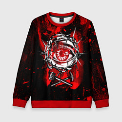 Свитшот детский АлисА глаз в колючей проволоке, цвет: 3D-красный