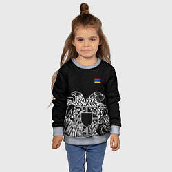 Свитшот детский Герб Армении и флаг, цвет: 3D-меланж — фото 2