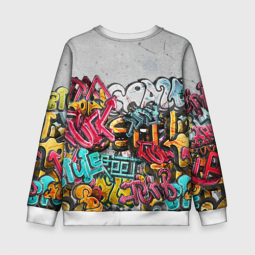Детский свитшот Graffiti on the wall / 3D-Белый – фото 2