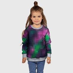 Свитшот детский Разноцветный геометрический уз, цвет: 3D-меланж — фото 2