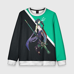 Свитшот детский XIAO СЯО ГЕНШИН, цвет: 3D-белый