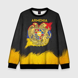Свитшот детский Yellow and Black Armenia, цвет: 3D-черный
