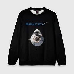 Свитшот детский SpaceX Dragon 2, цвет: 3D-черный