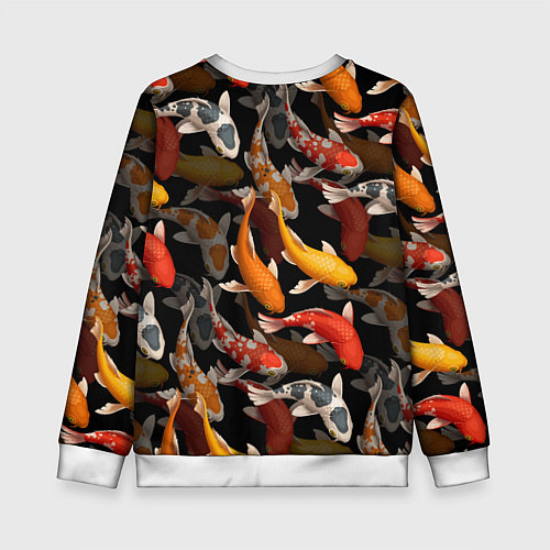 Детский свитшот Карпы кои Японские карпы / 3D-Белый – фото 2