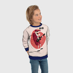 Свитшот детский Ангус Янг ACDC, цвет: 3D-синий — фото 2