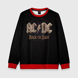 Свитшот детский ACDC Rock or Bust, цвет: 3D-красный