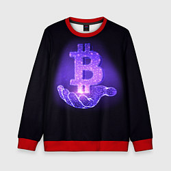 Свитшот детский BITCOIN IN HAND БИТКОИН, цвет: 3D-красный