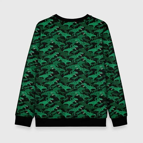 Детский свитшот Динозавры / 3D-Черный – фото 2