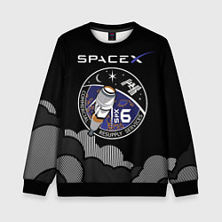 Свитшот детский Space X, цвет: 3D-черный