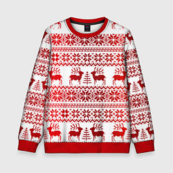 Свитшот детский Зимний лес, цвет: 3D-красный