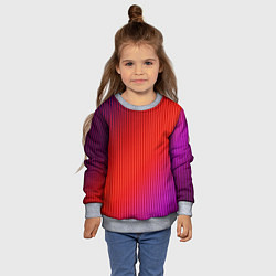 Свитшот детский Оранжево-фиолетовый градиент, цвет: 3D-меланж — фото 2