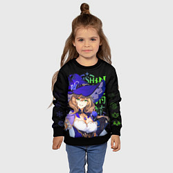 Свитшот детский Лиза, Genshin Impact, цвет: 3D-черный — фото 2