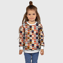 Свитшот детский MINECRAFT КУБИКИ ПЕРСОНАЖИ, цвет: 3D-белый — фото 2