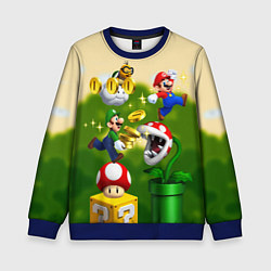 Свитшот детский Mario Coins, цвет: 3D-синий