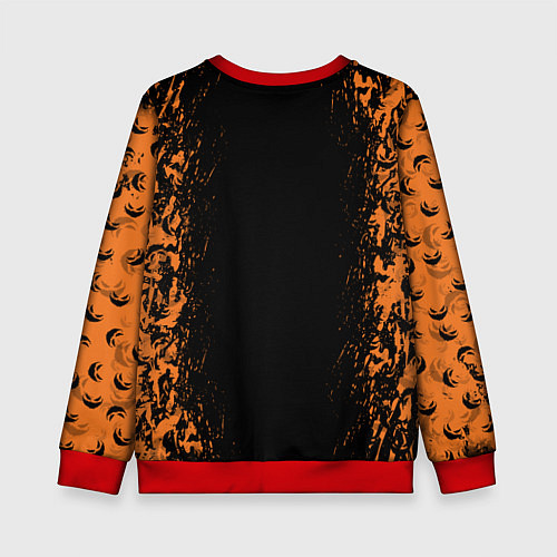 Детский свитшот Веселая тыква на хеллоуин / 3D-Красный – фото 2