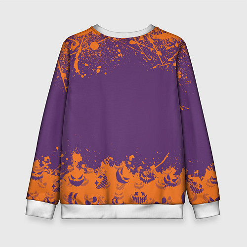 Детский свитшот Мопс на хэллоуин / 3D-Белый – фото 2