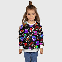 Свитшот детский Geometry Dash: Demons Squad, цвет: 3D-белый — фото 2