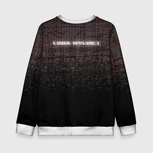 Детский свитшот Going offline noise / 3D-Белый – фото 2