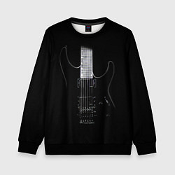 Свитшот детский ЧЕРНАЯ ЭЛЕКТРОГИТАРА, цвет: 3D-черный