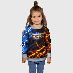 Свитшот детский Mobile Legends разряды молний flash, цвет: 3D-меланж — фото 2