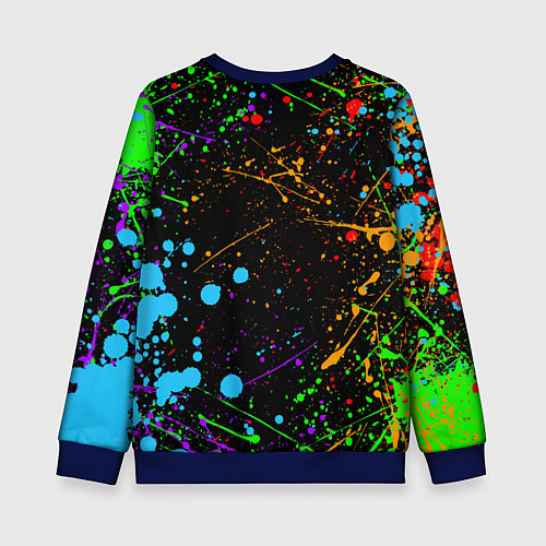 Детский свитшот FRIDAY NIGHT FUNKIN БРЫЗГИ КРАСОК, ГЕРОЙ / 3D-Синий – фото 2