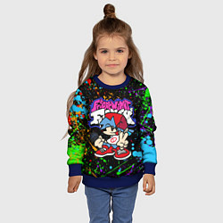 Свитшот детский FRIDAY NIGHT FUNKIN БРЫЗГИ КРАСОК, ГЕРОЙ, цвет: 3D-синий — фото 2